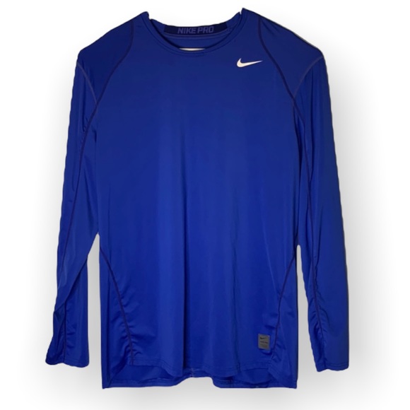 Nike Other - Nike Pro Fitted Men's Blue Athletic Long Sleeve Shirt 2 XL